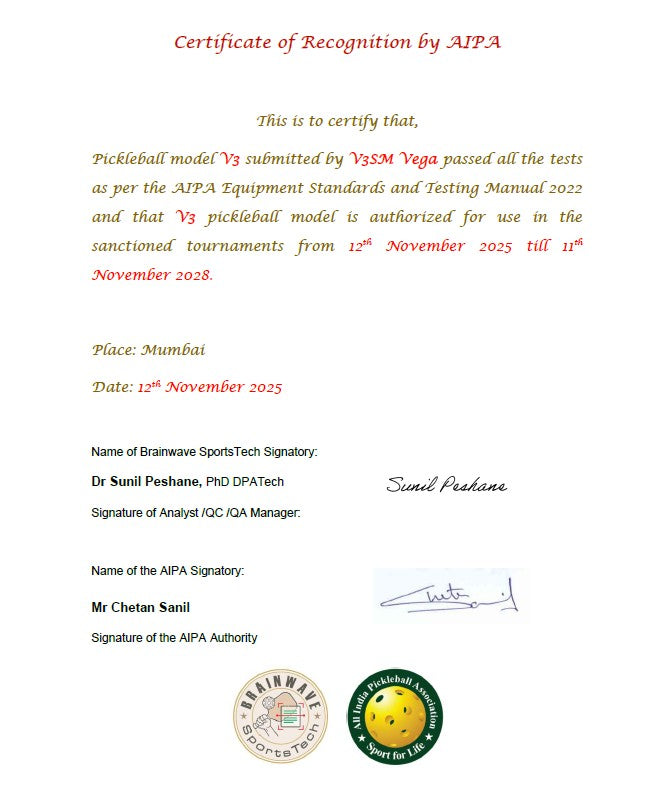 Pickleball Ball V3SM (Pack of 4 / 50 / 100 pcs)