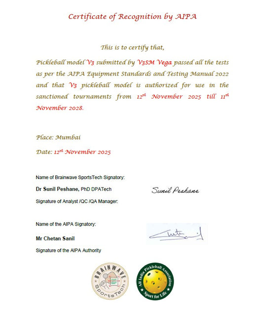 Pickleball Ball V3SM (Pack of 4 / 50 / 100 pcs)